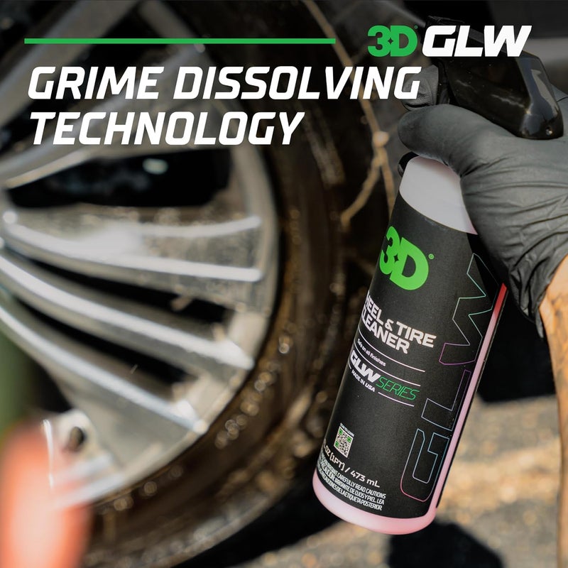 3D GLW Series Wheel & Tire Cleaner – Deep Cleaning All-in-One Formula | Removes Brake Dust, Grime, Tire Browning | Safe on All Wheels | DIY Car Detailing |16 oz - Image 4
